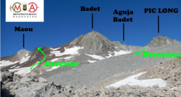 ACTIVIDAD DE ALTA MONTAÑA. Ascensión al PIC LONG 3.192 m. por la cresta Sureste